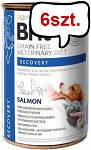 Brit Veterinary Diet Recovery Salmon Mokra Karma dla psa i kota op. 400g Pakiet 6szt.