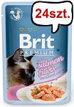 Brit Premium Sterilised Salmon Fillets Mokra Karma dla kota op. 85g PAKIET 24szt.