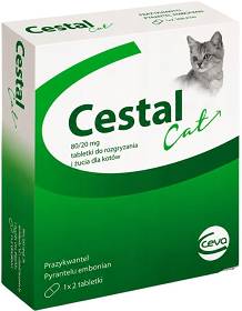 Cestal Cat Tabletki na robaki i pasożyty dla kota op. 2szt.