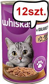 Whiskas Adult Kaczka w galaretce Mokra Karma dla kota op. 400g Pakiet 12szt.