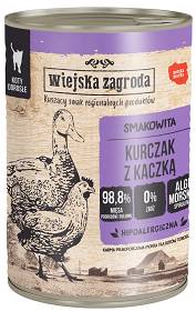 Wiejska Zagroda Adult Kurczak z kaczką karma mokra op. 400g