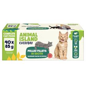 Animal Island Everyday MIX in Broth Mokra Karma dla kota op. 40x85g