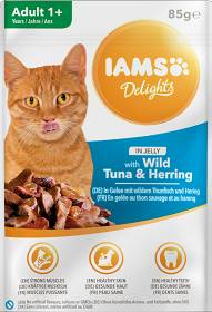 Iams Delights Tuna&Herring in Jelly Mokra Karma dla kota op. 85g