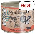 Wiejska Zagroda Królik z Cielęciną Mokra Karma dla kociąt op. 200g Pakiet 6szt.