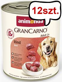Animonda GranCarno Adult wołowina Mokra Karma dla psa op. 800g Pakiet 12szt.