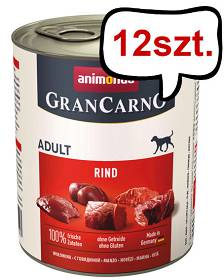 Animonda GranCarno Adult wołowina Mokra Karma dla psa op. 800g Pakiet 12szt.