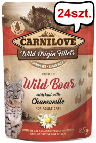 Carnilove Adult Wild Boar&Chamomile Mokra Karma dla kota op. 85g Pakiet 24szt.