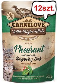 Carnilove Adult Pheasant&Raspberry Leaf Mokra Karma dla kota op. 85g Pakiet 12szt.
