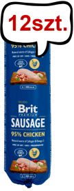 Brit Premium Sausage Adult Chicken Mokra Karma dla psa op. 800g Pakiet 12szt.