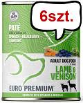 Euro Premium Pate Adult Lamb&Venison Mokra Karma dla psa op. 400g Pakiet 6szt.