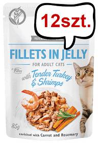 Brit Care Adult Turkey&Shrimps JELLY Mokra karma dla kota op. 85g SASZETKA Pakiet 12szt.
