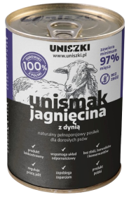 Uniszki Unismak Adult Jagnięcina Mokra Karma dla psa op. 410g