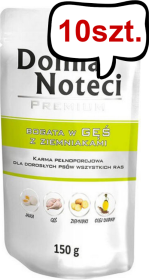 Dolina Noteci Premium Adult Gęś z Ziemniakami Mokra Karma dla psa op. 150g Pakiet 10szt.