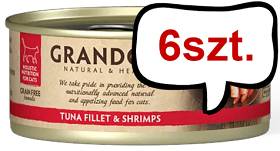 Grandorf Adult Tuna Fillet&Shrimps Mokra karma dla kota op. 70g Pakiet 6szt.