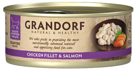 Grandorf Chicken&Salmon Fillet Adult Filety z kurczaka i łososia w sosie op. 70g