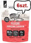 Wiejska Zagroda Adult Fileciki Jagnięcina z łososiem Mokra Karma dla psa op. 280g Pakiet 6szt.