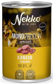 Nekko Monoprotein Special Adult Kangur Mokra Karma dla psa op. 400g