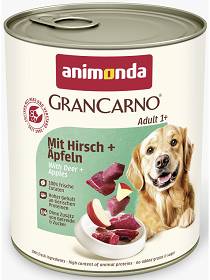 Animonda GranCarno Adult wieprzowina z jeleniem i jabłkiem Mokra Karma dla psa op. 800g