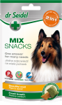 Dr Seidel Przysmak Smakołyki z nadzieniem MIX 2w1 na piękną sierść i świeży oddech dla psa op. 90g