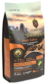 Ambrosia Mediterranean Adult Fresh Turkey Sucha Karma dla psa op. 5kg
