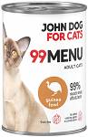 John Dog 99 Menu Adult Guinea Fowl Mokra Karma dla kota op. 400g