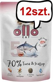 Ollo Cat Nr 5 Tuna&Sallop Mokra Karma dla kota op. 85g Pakiet 12szt.