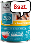 Frendi Kawałki z Kurczakiem w Delikatnym Sosie Mokra Karma dla kota op. 800g Pakiet 8szt.