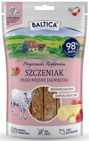 Baltica Przysmaki Regionów Paski mięsne z jagnięciną dla szczeniąt op. 90g