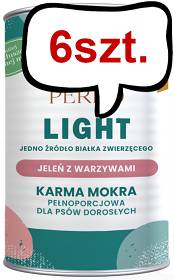 Perro Light Jeleń z warzywami Mokra Karma dla psa op. 400g Pakiet 6szt.