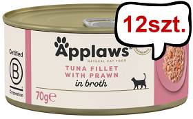 Applaws Natural Cat Food Tuńczyk z krewetkami Mokra Karma dla kota op. 70g Pakiet 12szt.