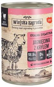 Wiejska Zagroda Jagnięcina z Krylem Mokra Karma dla kota op. 400g 