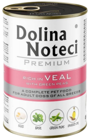 Dolina Noteci Premium Adult Cielęcina z Groszkiem Mokra Karma dla psa op. 400g