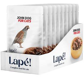 John Dog Adult Lapé Przepiórka Mokra Karma dla kota op. 100g Pakiet 10szt.
