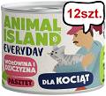 Animal Island Everyday Kitten Wołowina i dziczyzna Mokra Karma dla kociąt op. 185g Pakiet 12szt.