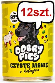 Dobry Pies Monoprotein Adult Czysta Jagnięcina Mokra karma dla psa op. 400g Pakiet 12szt.