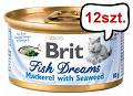 Brit Care Adult Mackerel&Seaweed Mokra Karma dla kota op. 80g Pakiet 12szt.