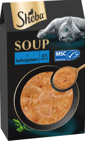 Sheba Soup Adult tuńczyk Mokra Karma dla kota op. 4x40g