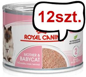 Royal Canin Mother&Babycat Mousse Mokra Karma dla kociąt op. 195g Pakiet 12szt.