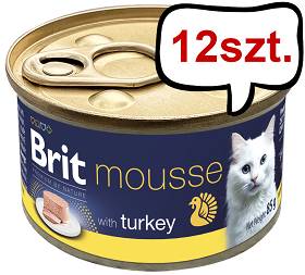 Brit Premium by Nature Cat Mousse Turkey Mokra Karma dla kota op. 85g Pakiet 12szt.