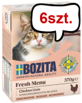 Bozita Adult Wątróbka z kurczaka w sosie Mokra Karma dla kota op. 370g Pakiet 6szt.
