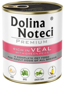 Dolina Noteci Premium Adult Cielęcina z Groszkiem Mokra Karma dla psa op. 800g