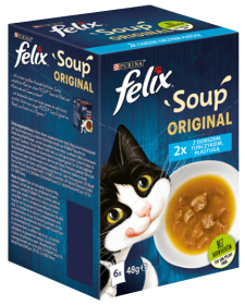 Felix Soup Original Adult Rybne smaki Mokra Karma dla kota op. 6x48g [Data ważności: 05.2024]