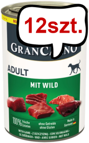 Animonda GranCarno Adult z dziczyzną Mokra Karma dla psa op. 400g Pakiet 12szt.