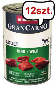 Animonda GranCarno Adult wołowina z dziczyzną Mokra Karma dla psa op. 400g Pakiet 12szt.