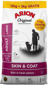 Arion Original Skin&Coat Adult Large Salmon&Rice Sucha Karma dla psa op. 12kg+3kg GRATIS