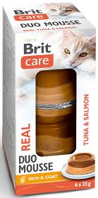 Brit Care Cat Duo Mousse Real Tuna&Salmon Mokra Karma dla kota op. 6x25g