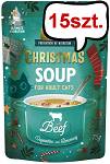 Brit Care Adult Christmas Soup Beef Mokra Karma dla kota op. 75g Pakiet 15szt.