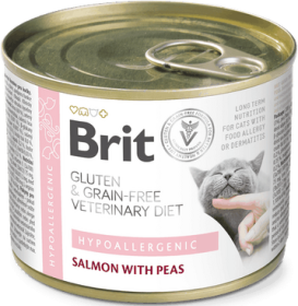 Brit Veterinary Diet Hypoallergenic Salmon&Pea Mokra Karma dla kota op. 200g