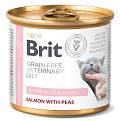 Brit Veterinary Diet Hypoallergenic Salmon&Pea Mokra Karma dla kota op. 200g