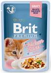 Brit Premium Kitten Chicken Fillets GRAVY Mokra Karma dla kociąt op. 85g